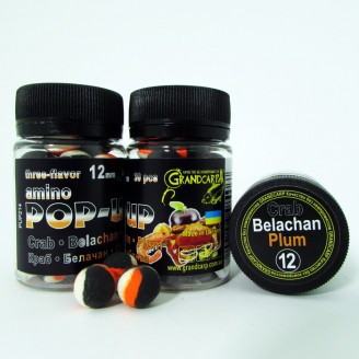Amino POP-UPs three-flavor CRAB•BELACHAN•PLUM (КРАБ•БЕЛАЧАН•СЛИВА) Ø12 мм Amino POP-UPs three-flavor CRAB•BELACHAN•PLUM (КРАБ•БЕЛАЧАН•СЛИВА) Ø12 мм